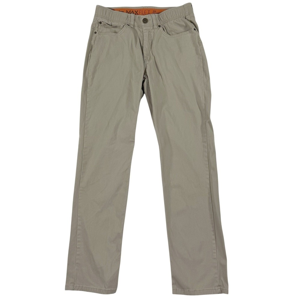 Urban Pipeline MaxFlex Pants Mens 30x32(31) Khaki Relaxed Straight Stretch